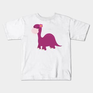 Cute Dinosaur, Girl Dinosaur, Pink Dinosaur, Dino Kids T-Shirt